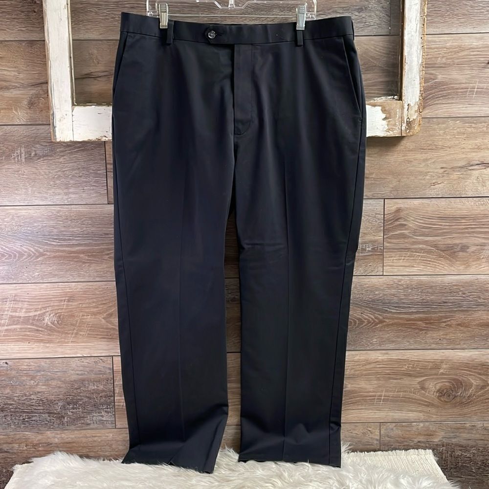 Roundtree and Yorke Men’s Dress Pants, Size 38 x 29, Black